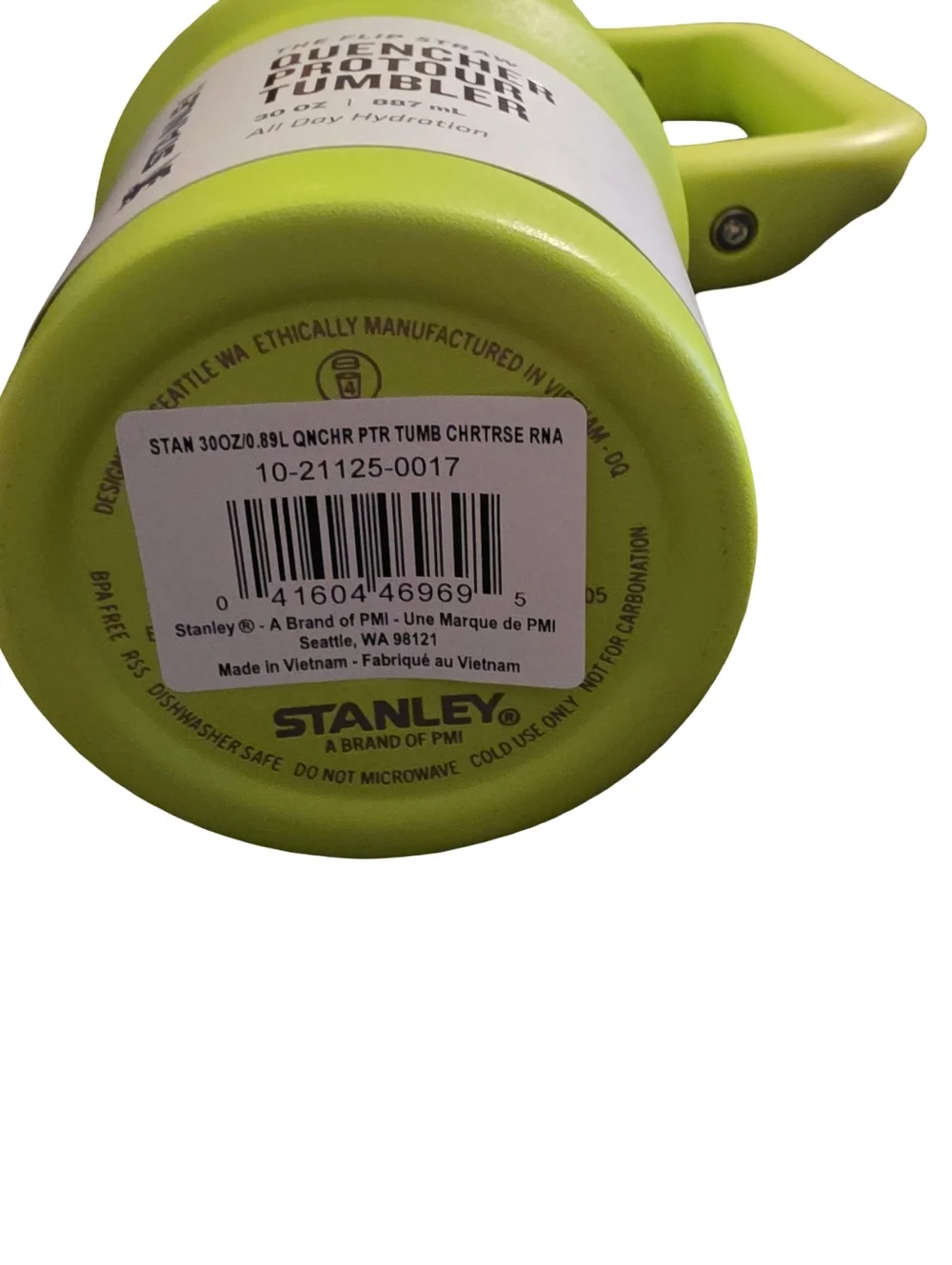 Stanley 30oz Quencher ProTour Flip Straw Tumbler In Chartreuse. NEW - Picture 7 of 8